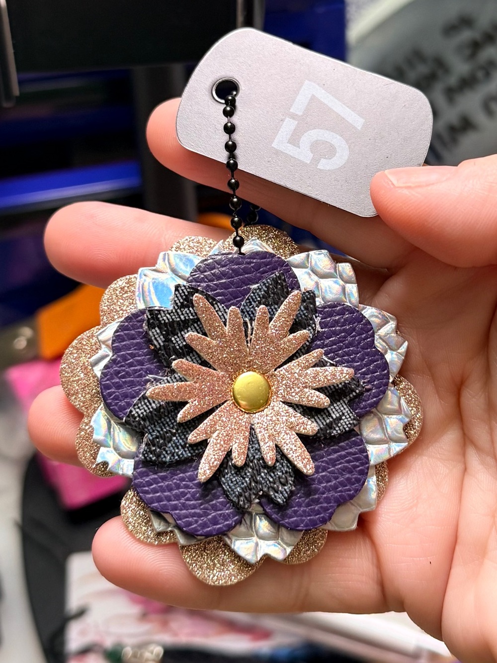 Handmade Floral Bag Charm
